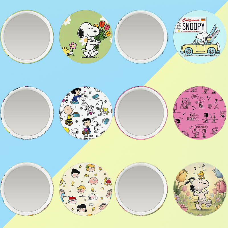 Anime Merchandise Women - New Snoopys Badge Mirror Woman Cute