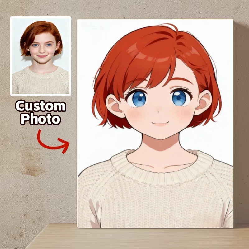 Anime Poster Print - Custom Anime Cartoon Portraits Personalized Photo