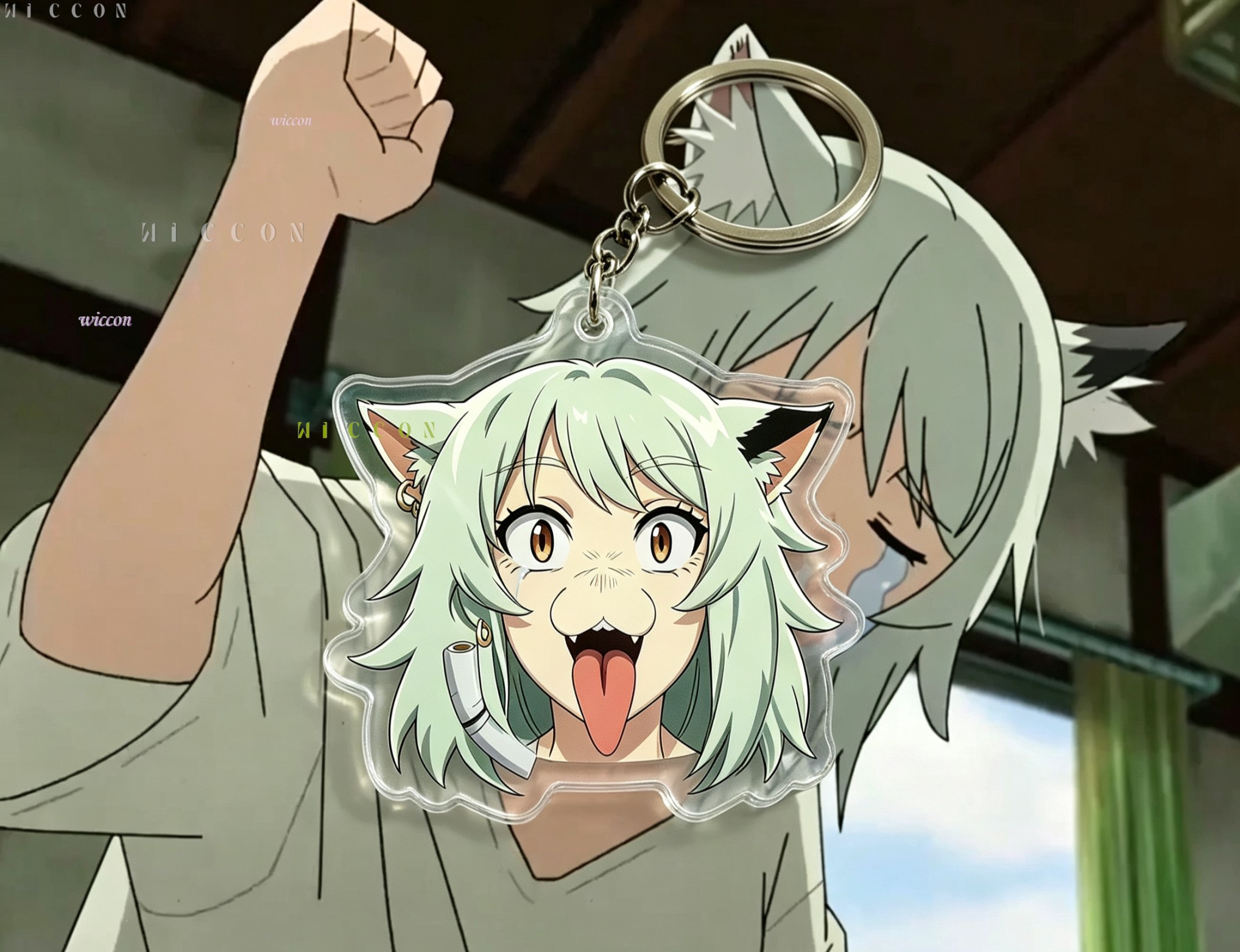 Chainsmoker Cat Keychain Yanik - Anime Tote Bag ulasan dan harga