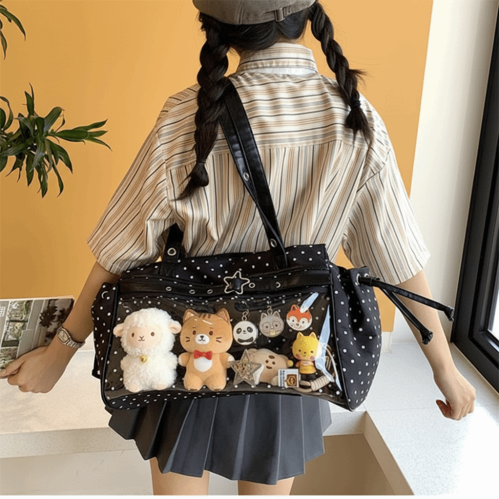 Harajuku Polka Dot Itabag Y2K  - Anime Merchandise Women ulasan dan harga