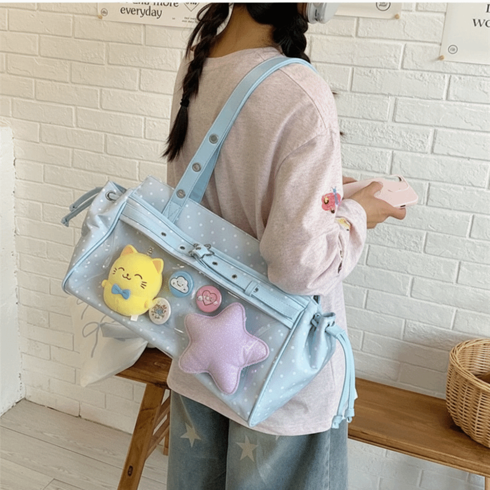 Harajuku Polka Dot Itabag Y2K  - Anime Merchandise Women ulasan dan harga