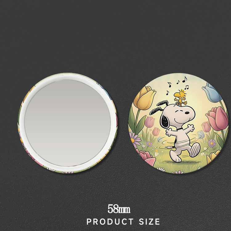 New Snoopys Badge Mirror Woman - Anime Merchandise Women ulasan dan harga