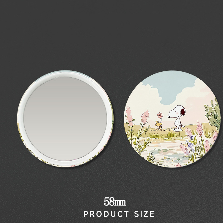 New Snoopys Badge Mirror Woman - Anime Merchandise Women ulasan dan harga
