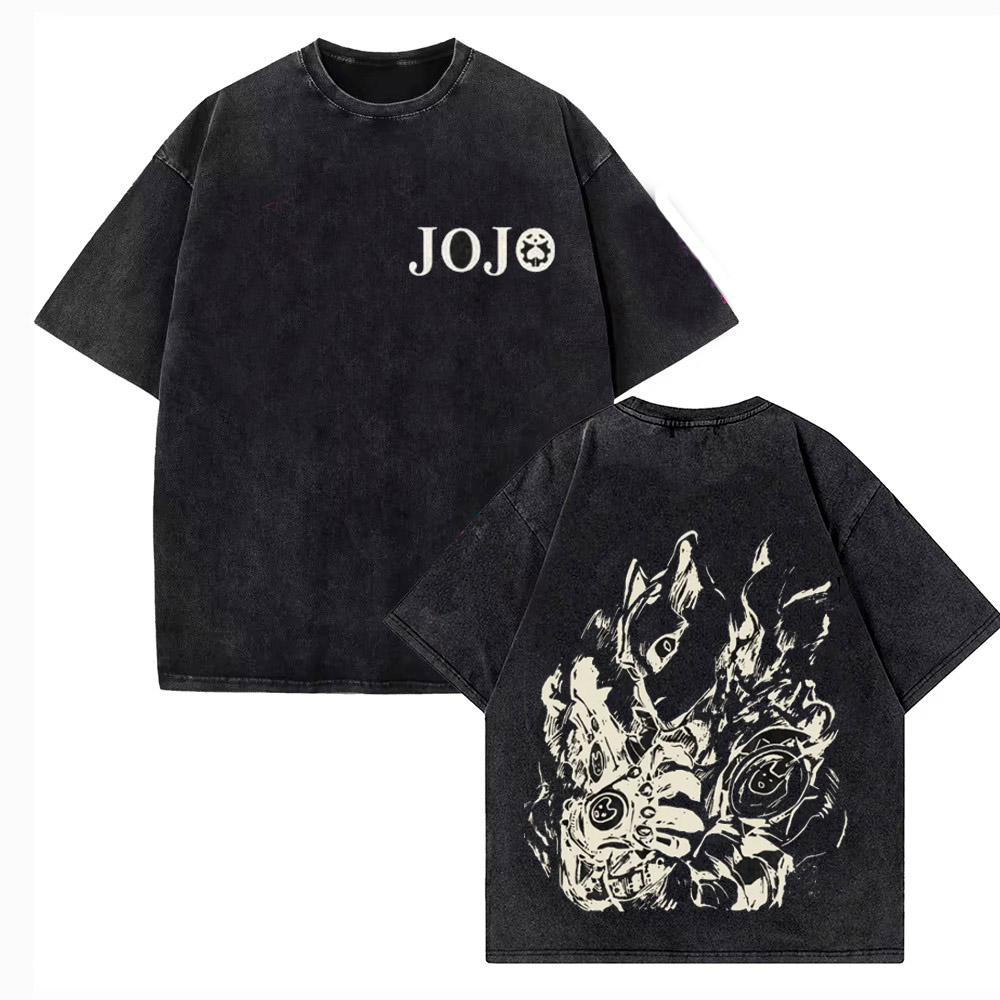 Vintage Washed TShirt Men JoJo - Jojo Anime Merchandise ulasan dan harga