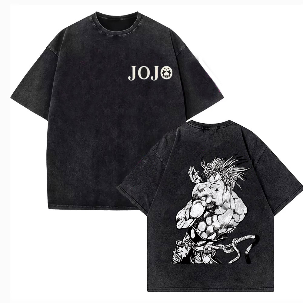 Vintage Washed TShirt Men JoJo - Jojo Anime Merchandise ulasan dan harga