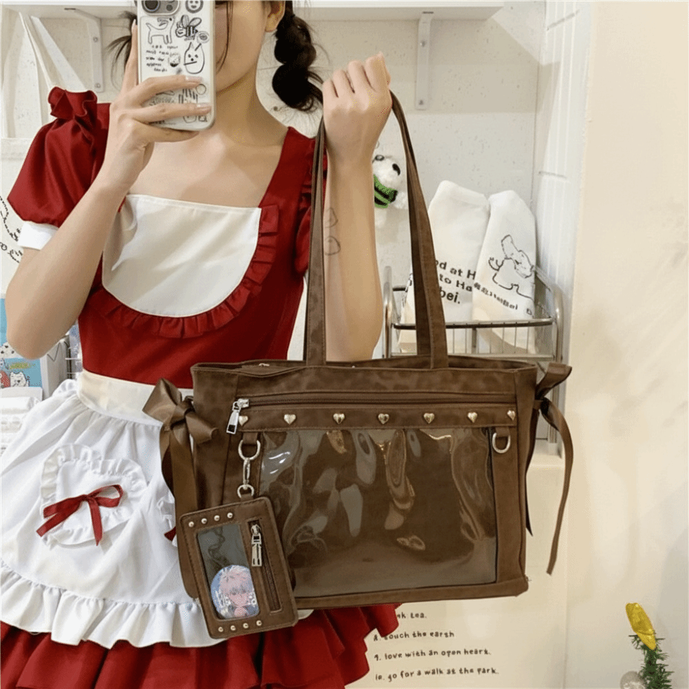 Harajuku Bow Rivet Itabag Y2K  - Anime Merchandise Women ulasan dan harga
