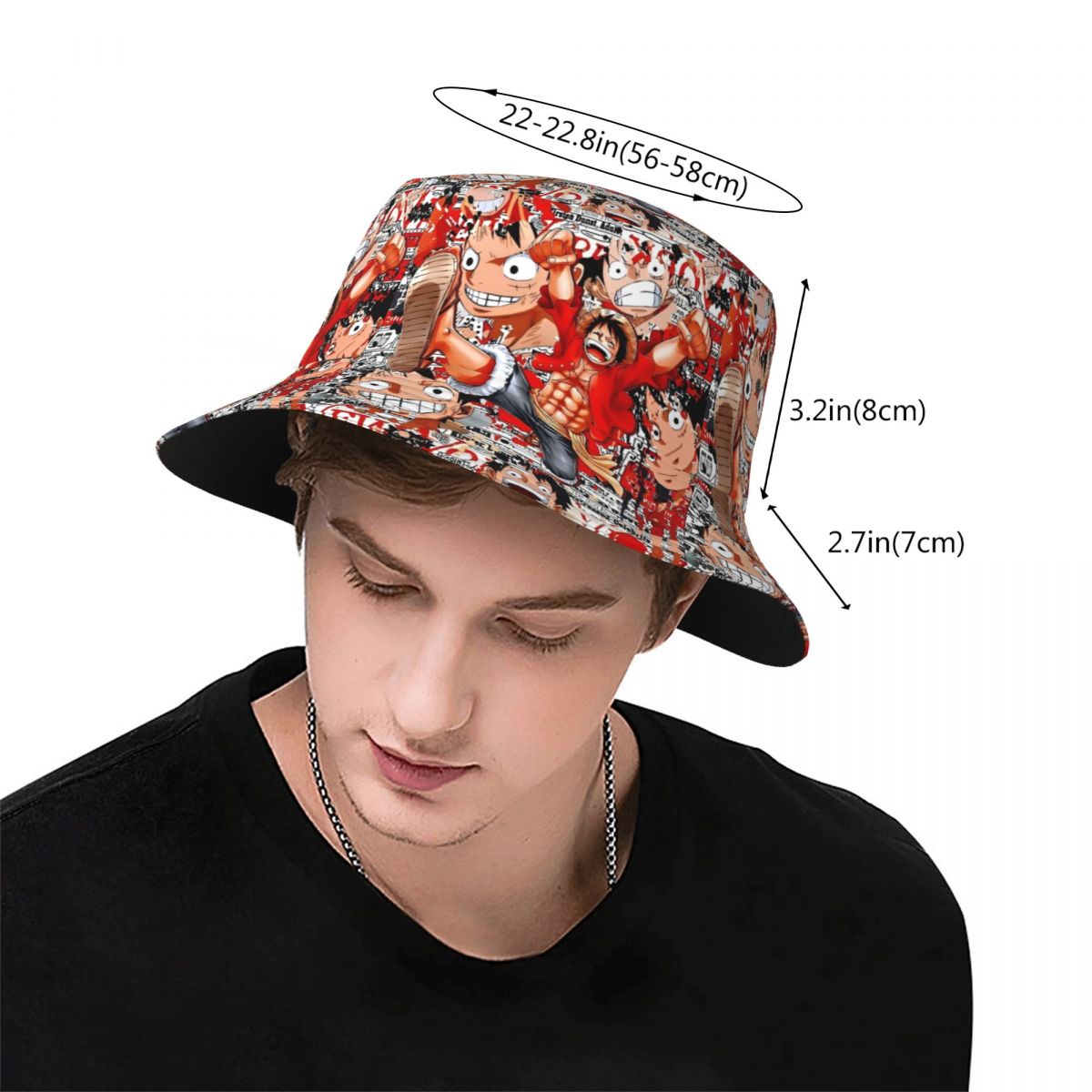 Anime One Piece Luffy Bucket H - Anime Merchandise Women ulasan dan harga